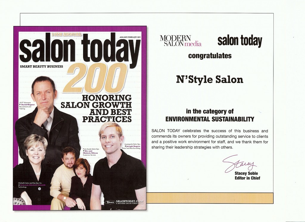 Salon Today Top 200 Salons Environmental Sustainability